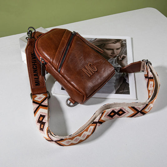 MC-3352BR - Milan Chiva Sling Bag/Crossbody/Chest Bag - Brown
