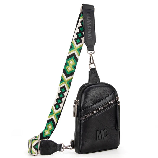 MC-3352BK - Milan Chiva Sling Bag/Crossbody/Chest Bag - Black