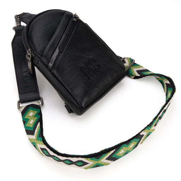 Load image into Gallery viewer, MC-3352BK - Milan Chiva Sling Bag/Crossbody/Chest Bag - Black
