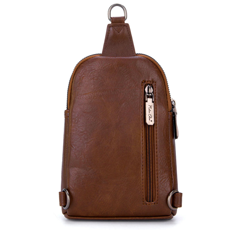 Load image into Gallery viewer, MC-3352BR - Milan Chiva Sling Bag/Crossbody/Chest Bag - Brown

