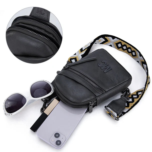 Load image into Gallery viewer, MC-3352GY - Milan Chiva Sling Bag/Crossbody/Chest Bag - Grey
