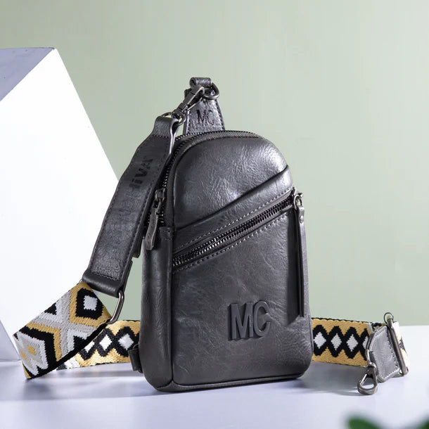 Load image into Gallery viewer, MC-3352GY - Milan Chiva Sling Bag/Crossbody/Chest Bag - Grey
