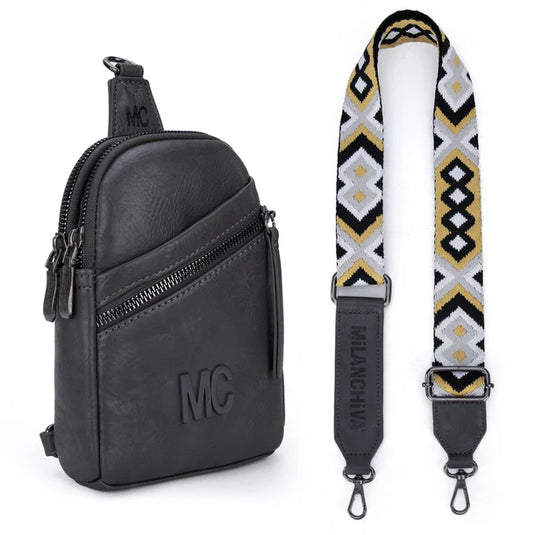 MC-3352GY - Milan Chiva Sling Bag/Crossbody/Chest Bag - Grey