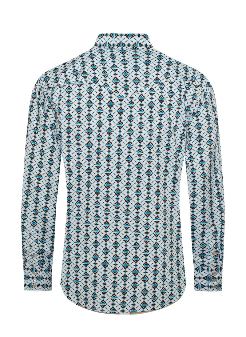 Load image into Gallery viewer, MPS110L-1063 - Rodeo Clothing Men's Western Long Sleeve Aztec Print Shirt
