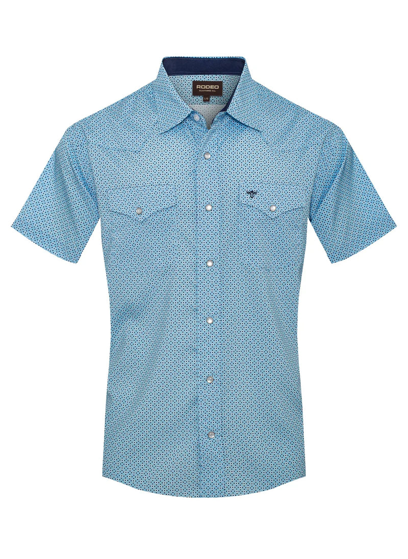 Load image into Gallery viewer, MPS110S-1102 - Rodeo Clothing Men's Western Pearl Snap Aztec Print Shirt
