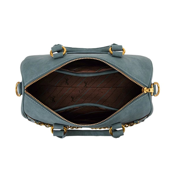 Load image into Gallery viewer, MW-HB-1380-6660-JN - Montana West Horse Charm Satchel Crossbody Bag - Jean
