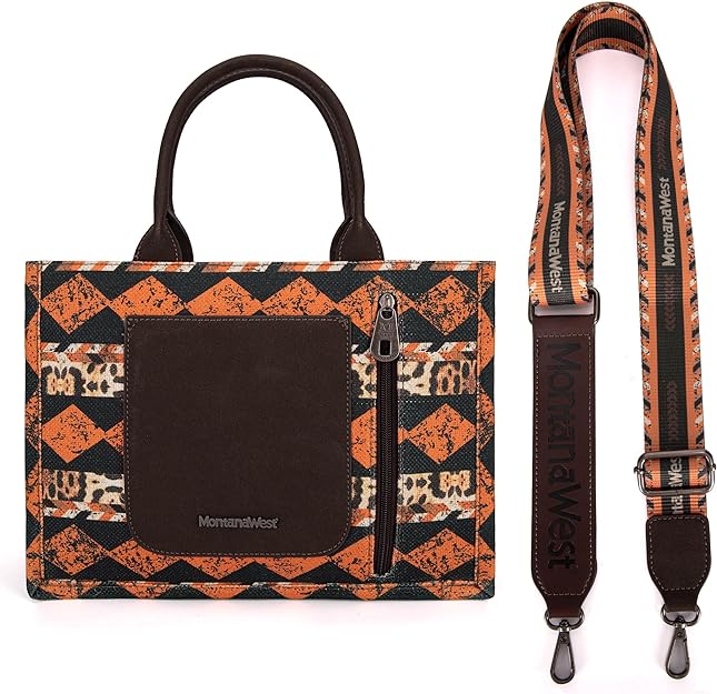 Load image into Gallery viewer, MW01G-8120SLP - Montana West Boho Ethnic Print Concealed Carry Tote/Crossbody -Leopard
