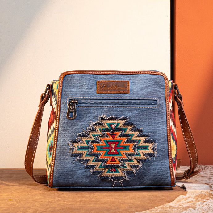 MW1210-8360JN - Montana West Aztec Jean Collection Crossbody - Jean