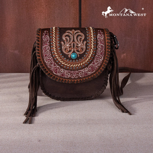 MW1256-8360CF - Montana West Tooled Collection Concealed Carry Crossbody