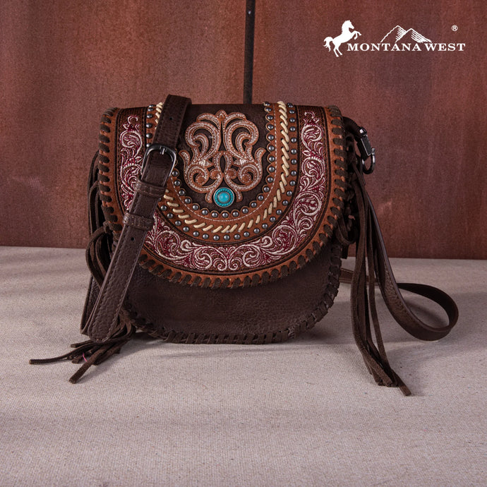 MW1256-8360CF - Montana West Tooled Collection Concealed Carry Crossbody