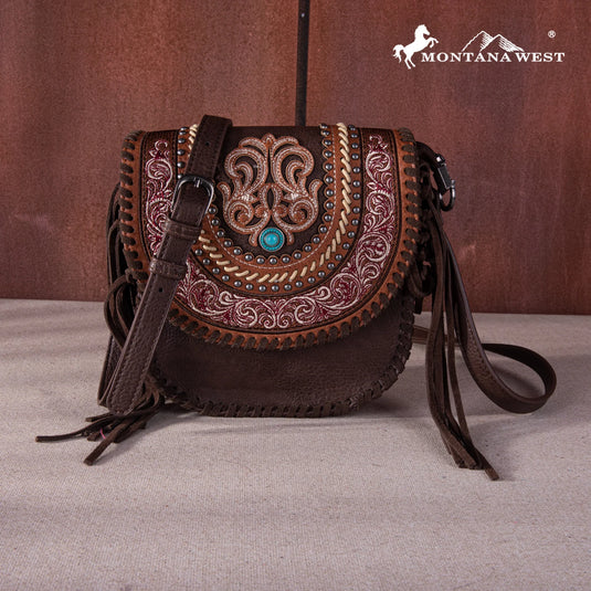 MW1256-8360CF - Montana West Tooled Collection Concealed Carry Crossbody