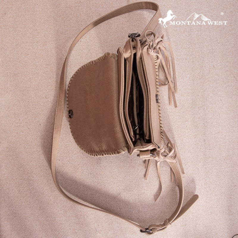 Load image into Gallery viewer, MW1256-8360KH - Montana West Tooled Collection Concealed Carry Crossbody
