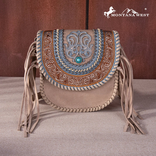 MW1256-8360KH - Montana West Tooled Collection Concealed Carry Crossbody