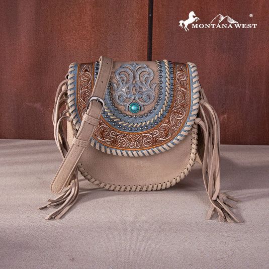 MW1256-8360KH - Montana West Tooled Collection Concealed Carry Crossbody
