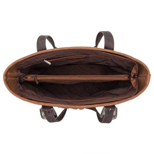 MW1280G-8317BR - Montana West Buckle Collection Concealed Carry Tote