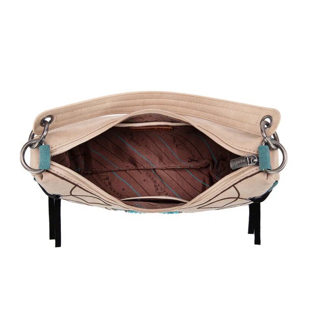 Load image into Gallery viewer, MW1302-919TN - Montana West Concho Collection Crescent Crossbody Bag
