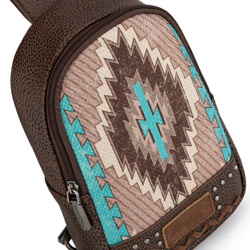 Load image into Gallery viewer, MW1316-2100CF - Montana West Aztec Collection Sling Bag
