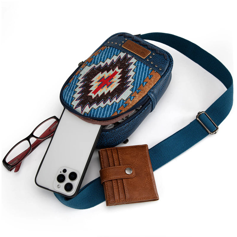 Load image into Gallery viewer, MW1316-2100JN - Montana West Aztec Collection Sling Bag
