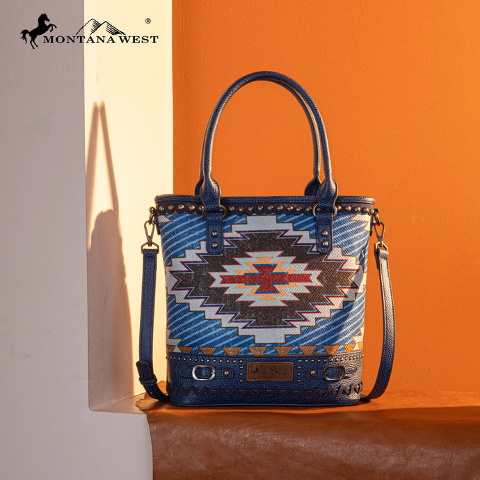 MW1316G-8250JN - Montana West Aztec Collection Concealed Carry Tote/Crossbody