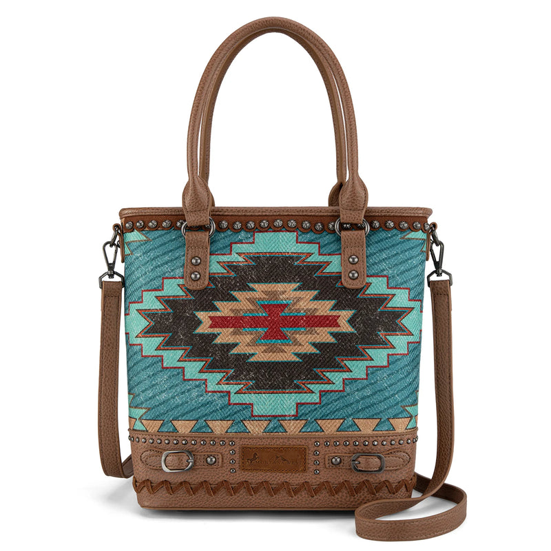 Load image into Gallery viewer, MW1316G-8250TQ -  Montana West Aztec Collection Concealed Carry Tote/Crossbody
