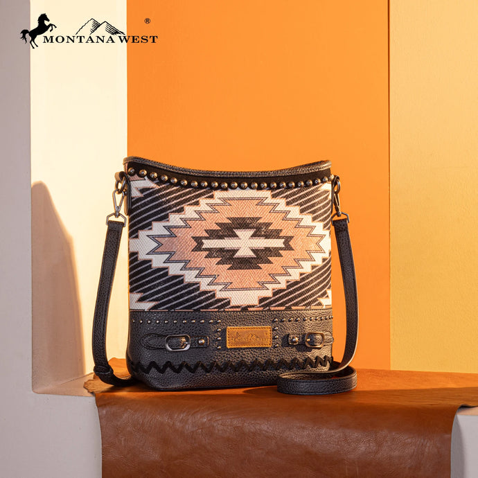 MW1316G-9181BK -  Montana West Aztec Collection Concealed Carry Crossbody
