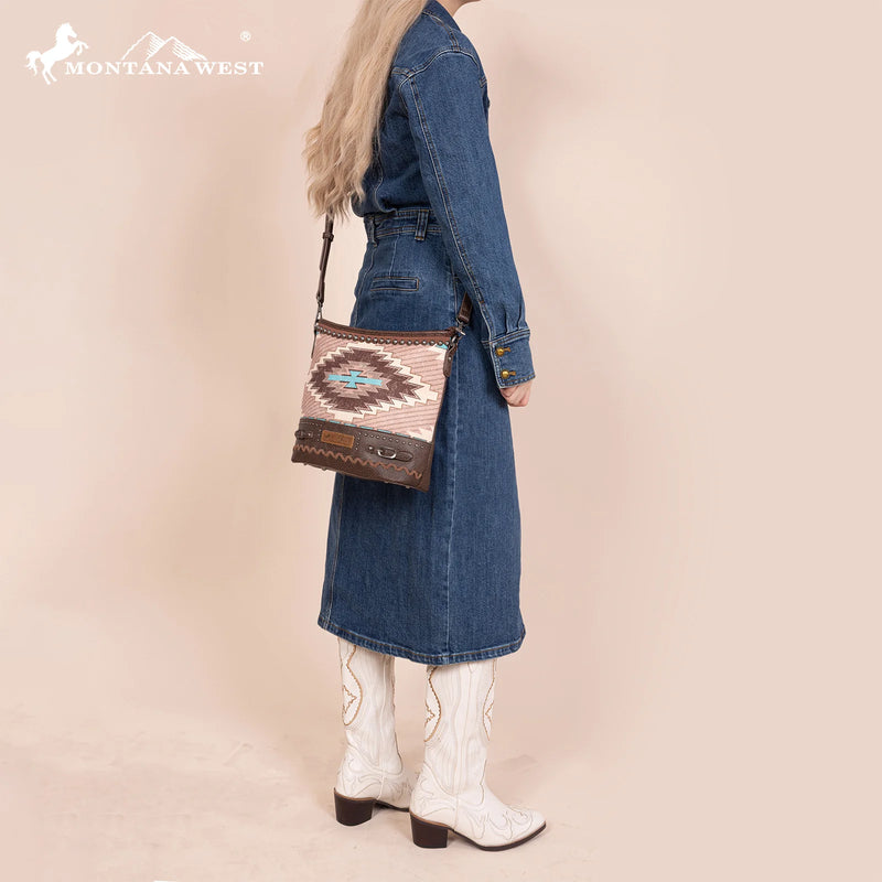 Load image into Gallery viewer, MW1316G-9181CF - Montana West Aztec Collection Concealed Carry Crossbody
