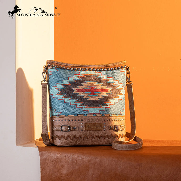 MW1316G-9181TQ - Montana West Aztec Collection Concealed Carry Crossbody