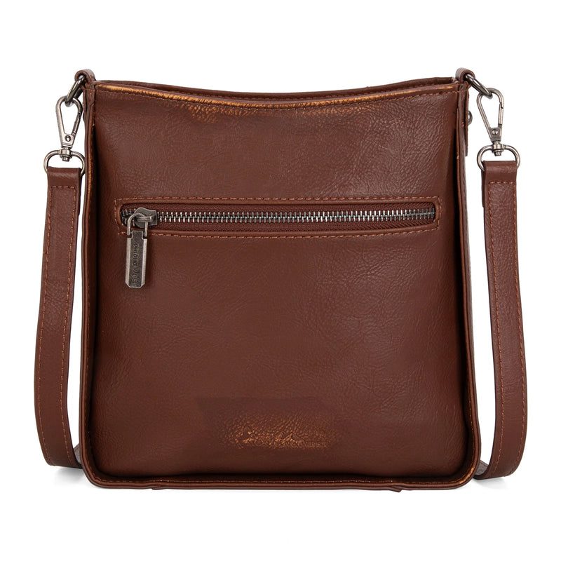 Load image into Gallery viewer, MW1317-8360BR - Montana West Embroidered Aztec Crossbody - Brown
