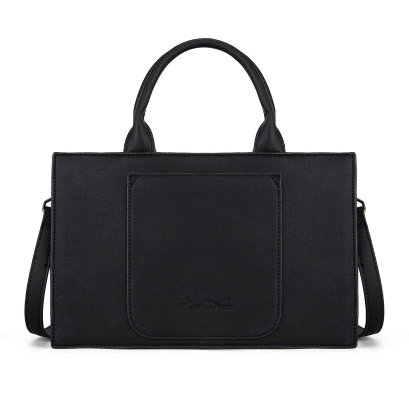 Load image into Gallery viewer, MW1323-8011BK - Montana West Tooled Collection Tote/Crossbody
