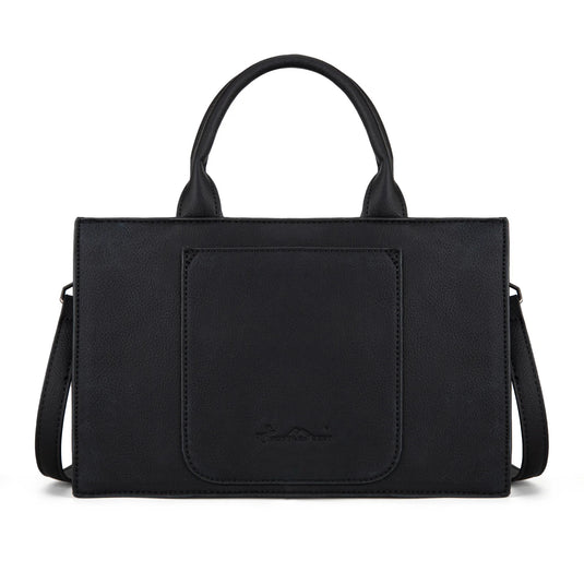 MW1323-8011BK - Montana West Tooled Collection Tote/Crossbody