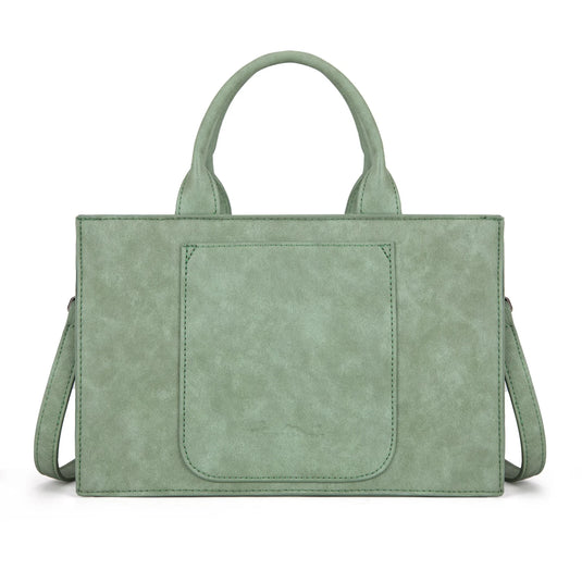 MW1323-8011GN - Montana West Tooled Collection Tote/Crossbody