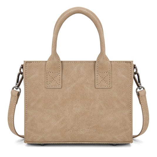 MW1331-8322TN - Montana West Concho Collection Small Tote/Crossbody - Tan