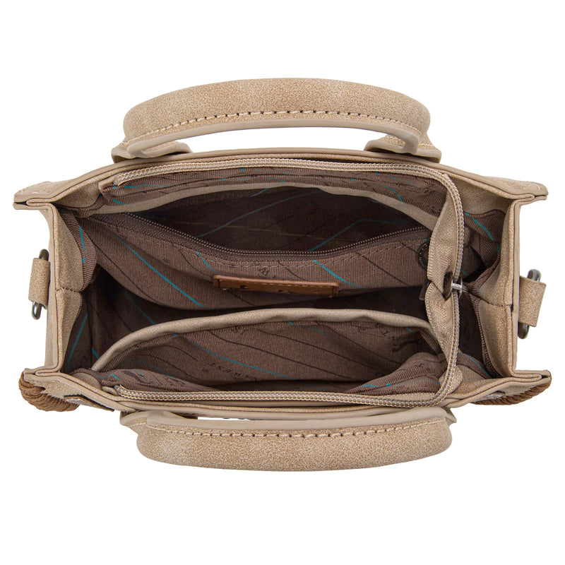 Load image into Gallery viewer, MW1331-8322TN - Montana West Concho Collection Small Tote/Crossbody - Tan
