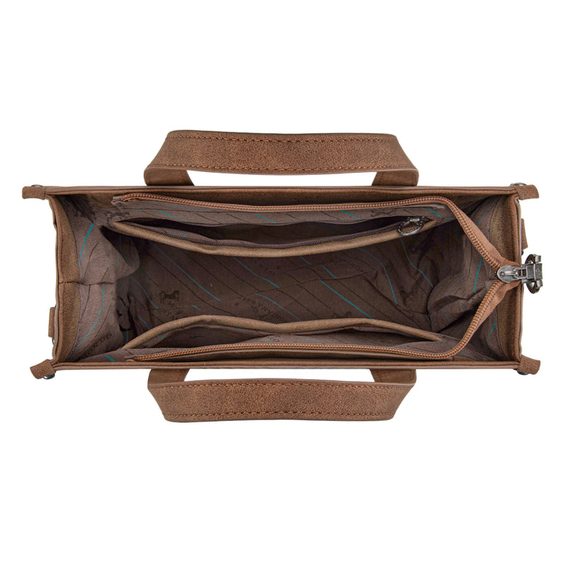 Load image into Gallery viewer, MW1332-8322BR - Montana West Aztec Collection Tote/Crossbody
