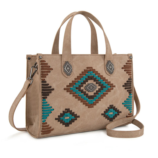 MW1332-8322TN - Montana West Aztec Collection Tote/Crossbody