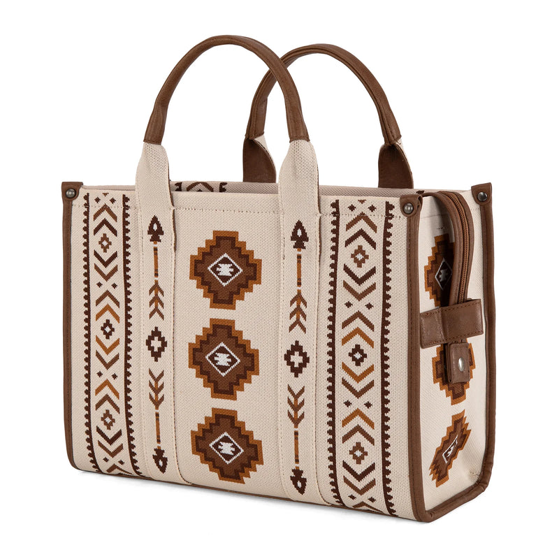 Load image into Gallery viewer, MW1333-8113BG - Montana West Aztec Retro Arrows Dual Sided Print Large Tote/Crossbody
