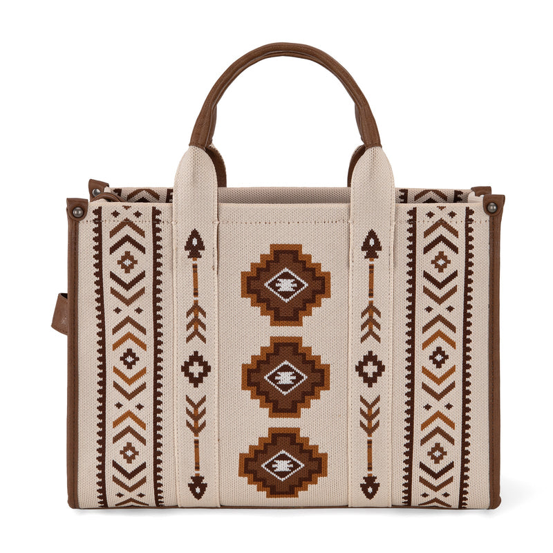 Load image into Gallery viewer, MW1333-8113BG - Montana West Aztec Retro Arrows Dual Sided Print Large Tote/Crossbody

