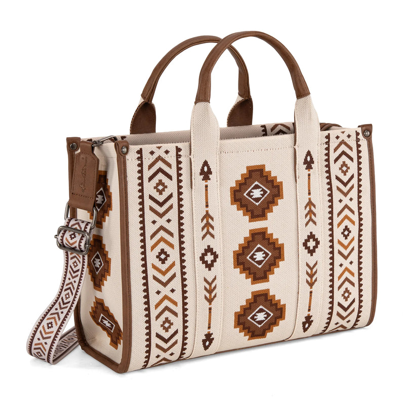 Load image into Gallery viewer, MW1333-8113BG - Montana West Aztec Retro Arrows Dual Sided Print Large Tote/Crossbody
