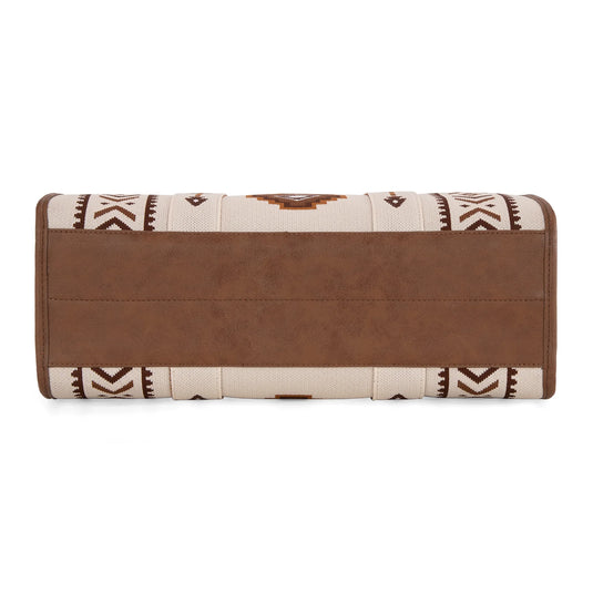 MW1333-8113BG - Montana West Aztec Retro Arrows Dual Sided Print Large Tote/Crossbody