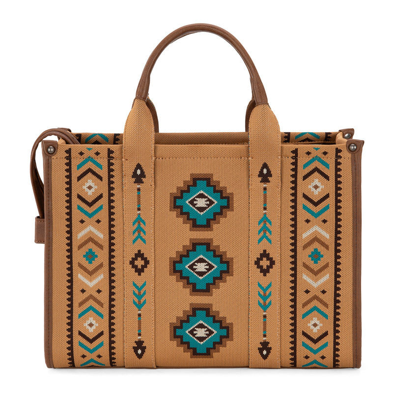 Load image into Gallery viewer, MW1333-8113BR - Montana West Aztec Retro Arrows Dual Sided Print Large Tote/Crossbody
