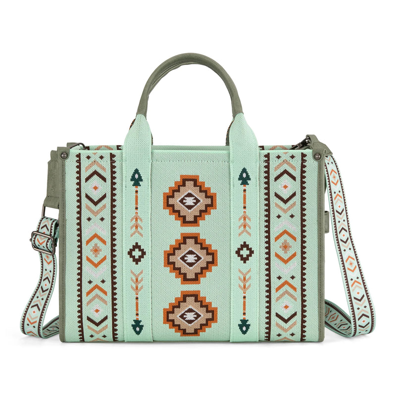 Load image into Gallery viewer, MW1333-8113GN - Montana West Aztec Retro Arrows Dual Sided Print Large Tote/Crossbody
