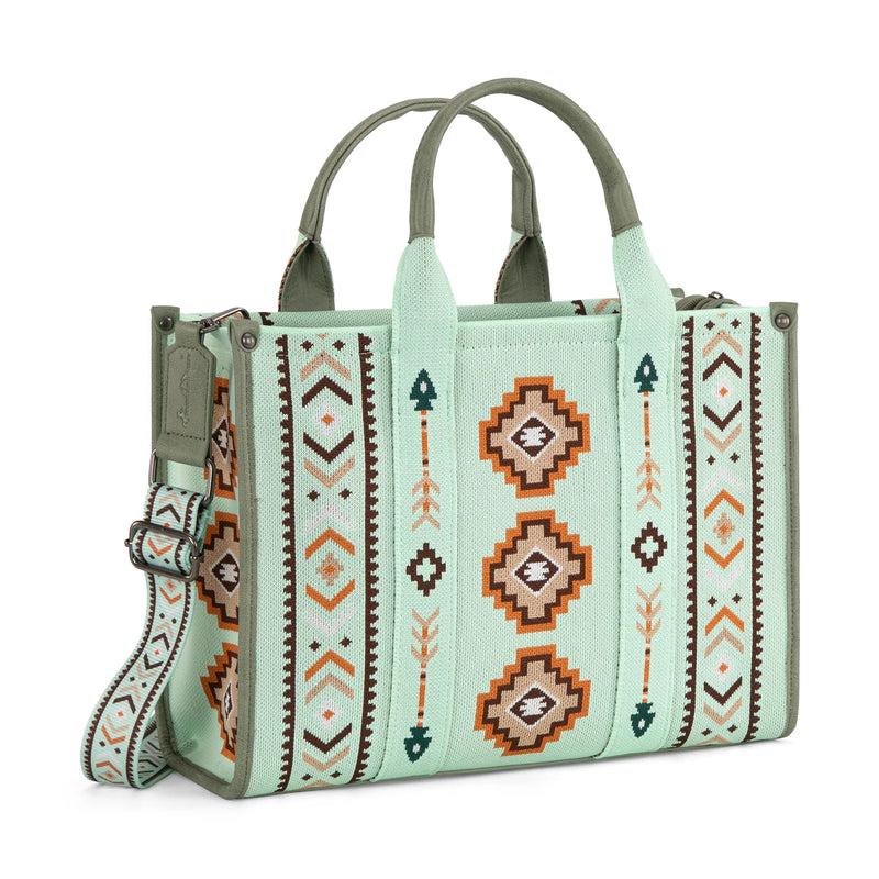 Load image into Gallery viewer, MW1333-8113GN - Montana West Aztec Retro Arrows Dual Sided Print Large Tote/Crossbody
