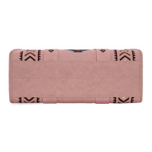 MW1333-8113PK - Montana West Aztec Retro Arrows Dual Sided Print Large Tote/Crossbody