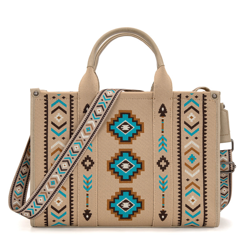 Load image into Gallery viewer, MW1333-8113TN - Montana West Aztec Retro Arrows Dual Sided Print Large Tote/Crossbody
