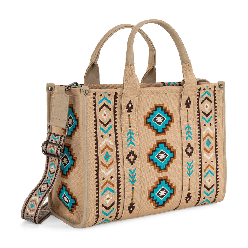 Load image into Gallery viewer, MW1333-8113TN - Montana West Aztec Retro Arrows Dual Sided Print Large Tote/Crossbody
