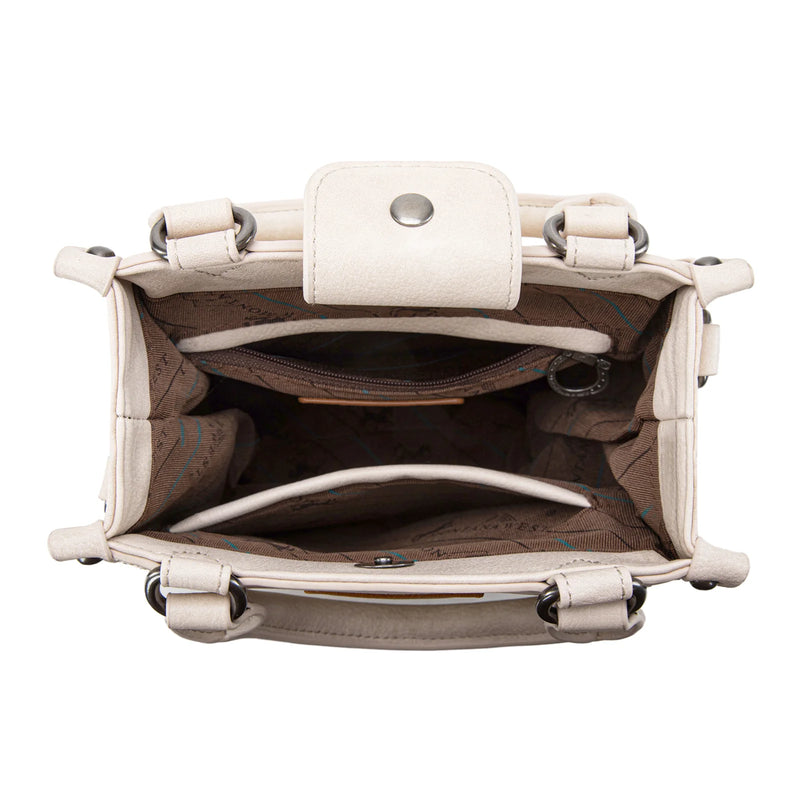 Load image into Gallery viewer, MW1334-1831BG - Montana West Embroidered Aztec Small Tote/Crossbody - Beige
