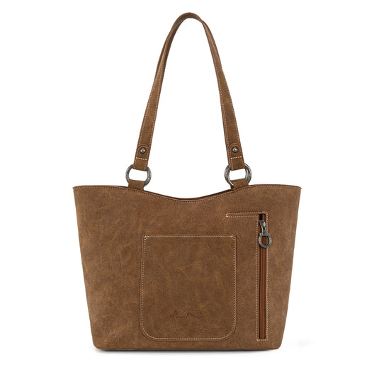 MW1340G-8317BR - Montana West Fringe Collection Concealed Carry Tote - Brown