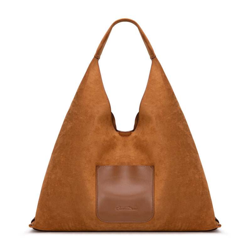 Load image into Gallery viewer, MW1341-9182BR - Montana West Boot Stitch Fringe Large Hobo Bag - Brown
