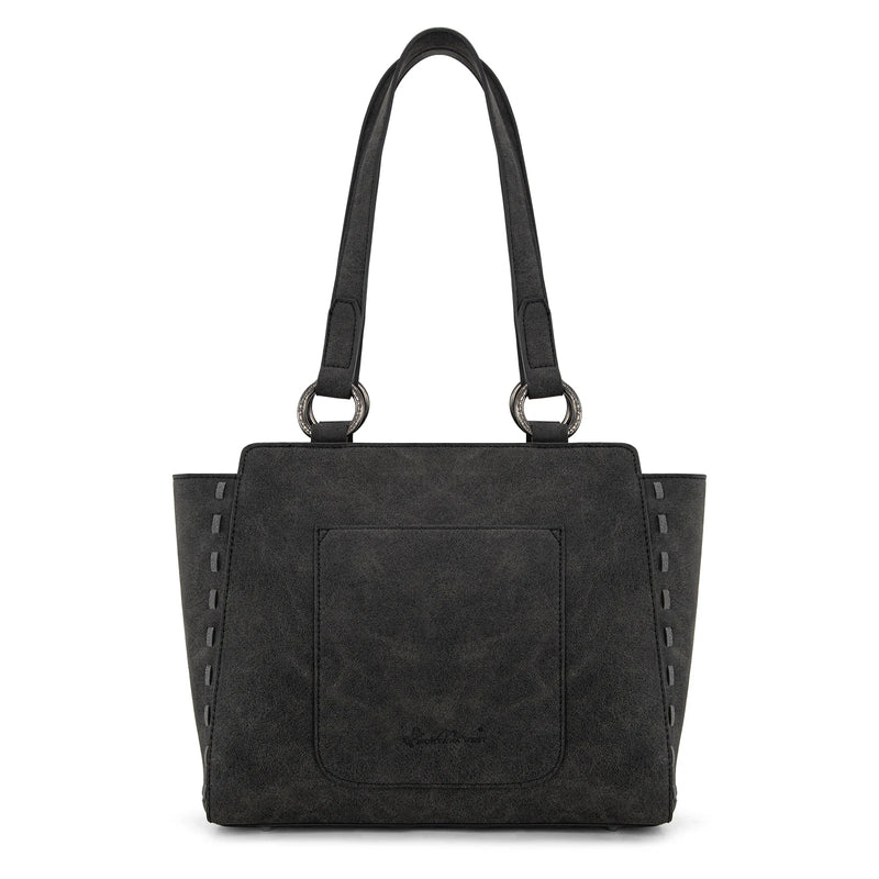 Load image into Gallery viewer, MW1348-8250BK - Montana West Embroidered Tote Bag - Black
