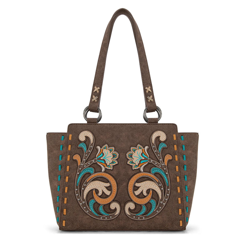 Load image into Gallery viewer, MW1348-8250CF - Montana West Embroidered Tote Bag - Coffee
